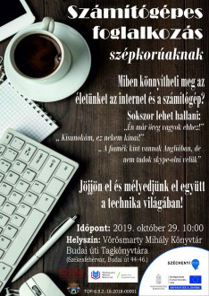 Számítógépes foglalkozás lesz szépkorúaknak a Budai úti Tagkönyvtárban